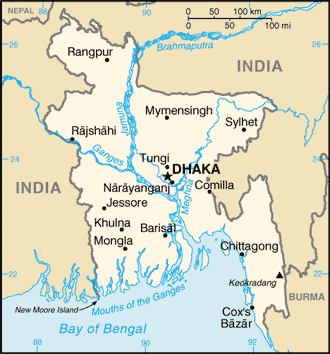 karte bangladesch